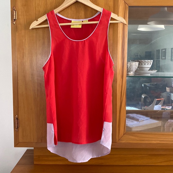 - Silk! Maeve Anthropologie size 4 color block silk shirt - Picture 1 of 6